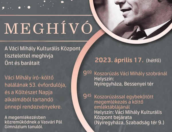 Váci Mihályra emlékeznek