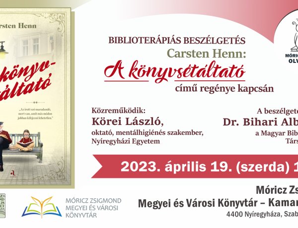 Biblioterápiás beszélgetés A könyvsétáltató regény kapcsán