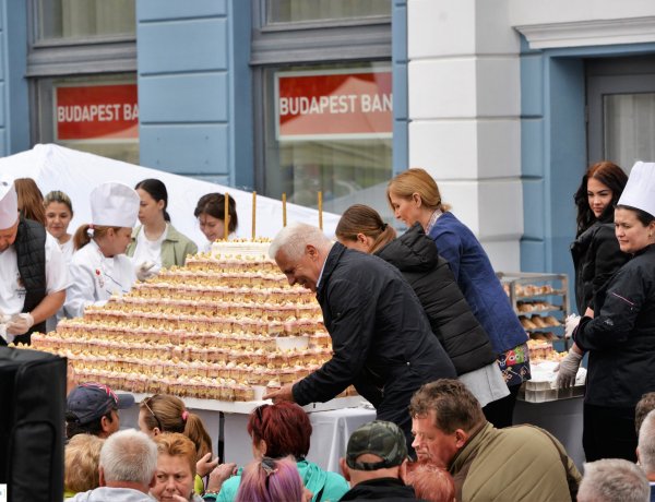 Városnap – Várostorta és színes programok várták szombaton a Kossuth térre látogatókat 