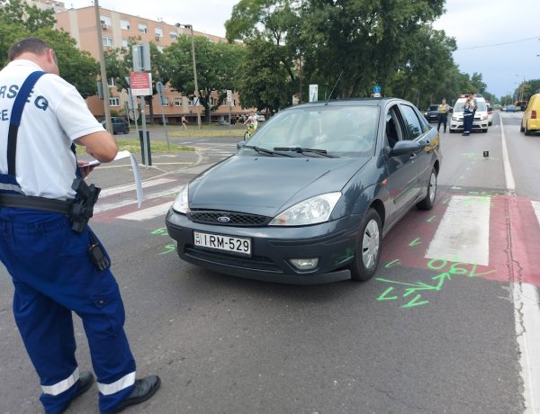 Tolta a zebrán a kerékpárt, mégis elütötték