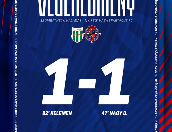 Döntetlen a Haladás vendégeként