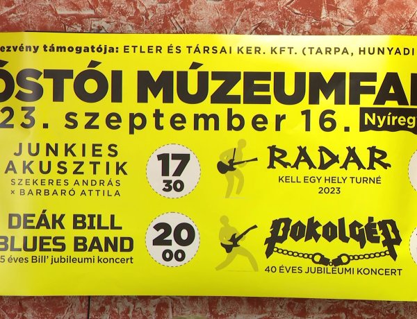 Junkies, Deák Bill Blues Band, Pokolgép és Radar – Rockfesztivál lesz a skanzenben