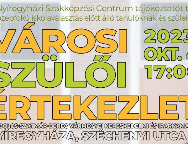 Helló szakma: tájékoztatót tartanak a pályaválasztás előtt álló gyerekek szüleinek