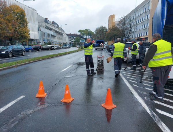 Kátyúzott a NYÍRVV a belvárosban