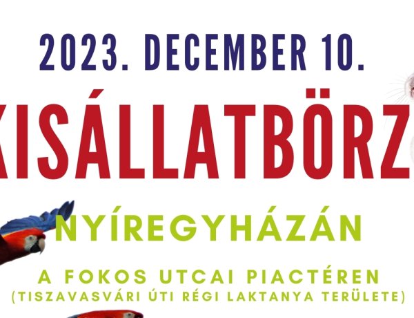 December 10-én újra Kisállatbörze lesz a Fokos utcai piacon!