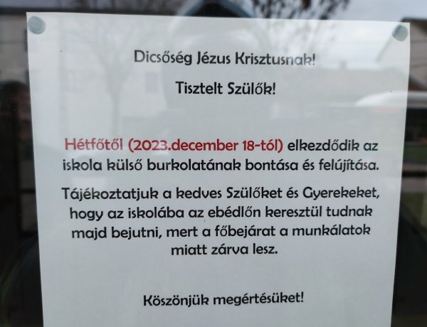 Rövidesen nem lehet majd egy időre használni a Szent Miklós főbejáratát