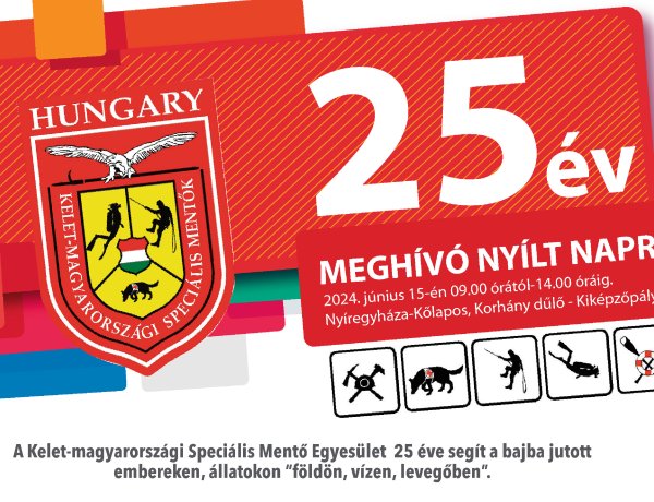 25 évesek lettek: nyílt nappal ünnepel a Kelet-magyarországi Speciális Mentő Egyesület 