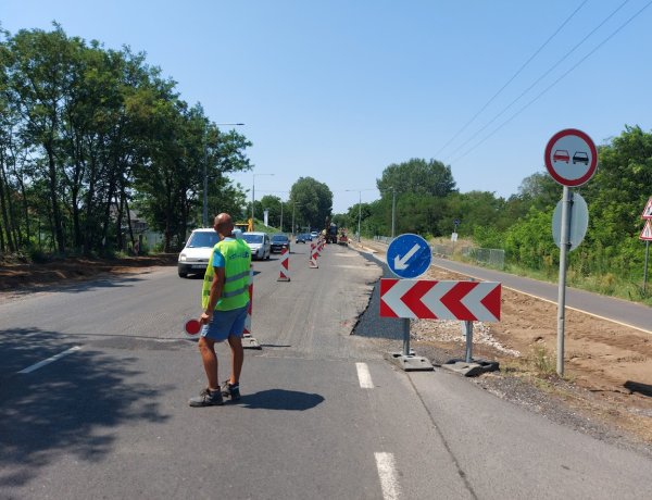 Így állnak most a kőlaposi kereszteződés munkálatai