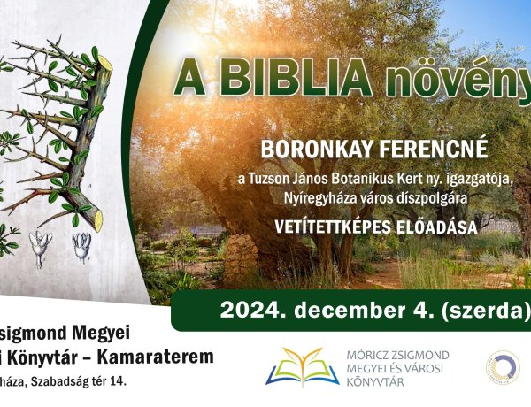 Ismerje meg a Biblia növényeit! - Ági néni különleges előadással készül