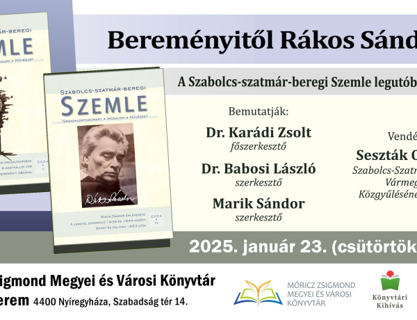 Ismerje a Szabolcs-Szatmár-Beregi Szemle legújabb számát!