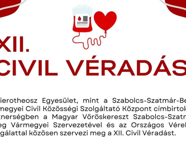 Civil véradásra hívják az önzetlen embereket                                    