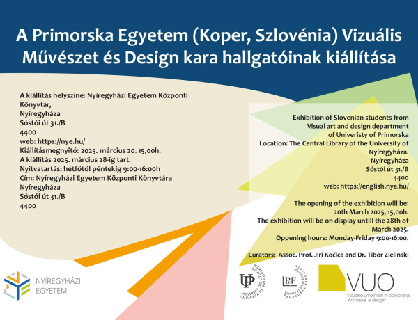 Koper – Nyíregyháza 2:1 - Szlovén művészhallgatók alkotásaiból nyílik kiállítás Nyíregyházán