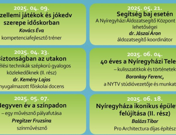 Újabb hat előadás - Indul a szépkorúak akadémiája