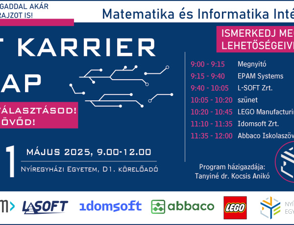Középiskolásokat várnak a pályaorientációs napra a Nyíregyházi Egyetemen
