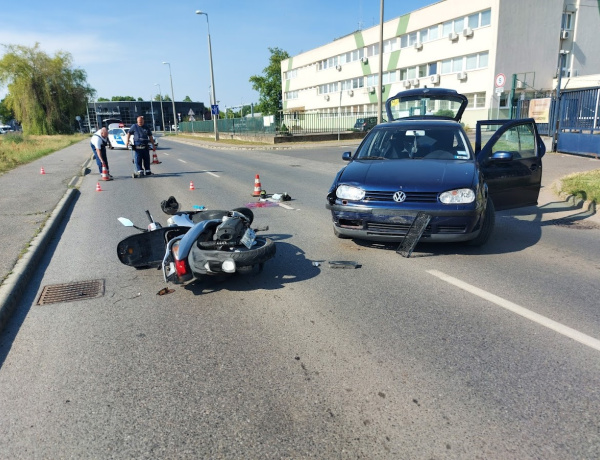 Azonnal a műtőbe vitték a motorost - nem volt szerencséje az ütközéskor