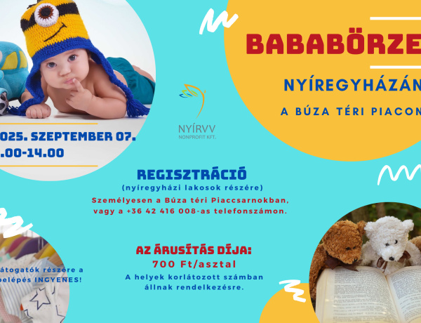 Újabb Bababörze a Búza téren! - Szeptember hetedikén indul a bazár