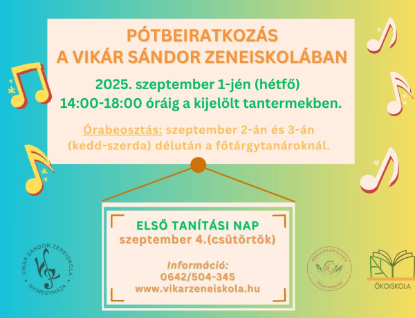 Vikár hírek: Mutatjuk a pótbeiratkozás időpontjait