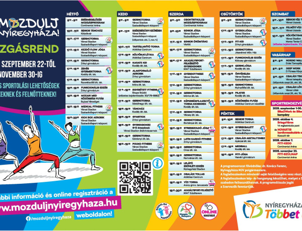 Mozdulj Nyíregyháza! – újra elindul a város közkedvelt mozgásprogramja, erről adott hírt a polgármester