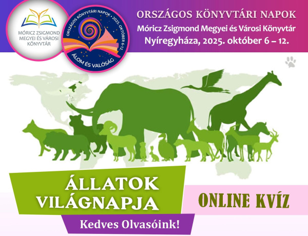 Online kvízt indított a Móricz Zsigmond Megyei és Városi Könyvtár