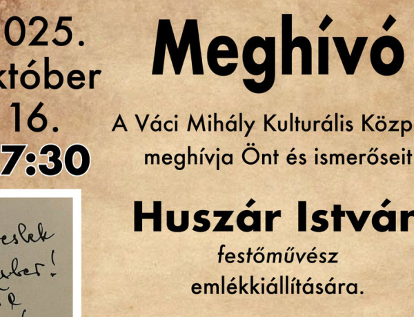 Emlékkiállítás a Pál Gyula Teremben - 100 éve született Huszár István