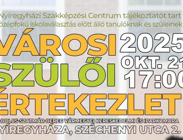 Továbbtanulás - Városi Szülői Értekezletet rendeznek Nyíregyházán