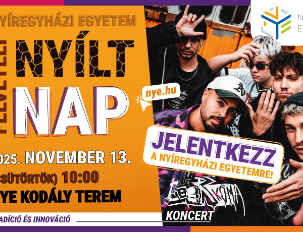 Felvételi Nyílt Nap a Nyíregyházi Egyetemen – új szakok és fergeteges programok várják az érdeklődőket