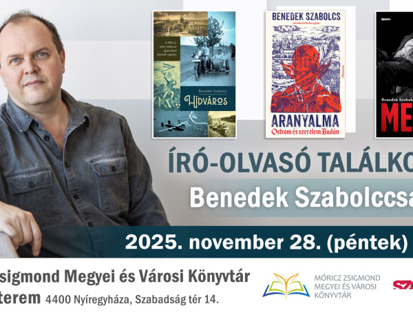 Író-olvasó találkozó Benedek Szabolccsal a Móricz Zsigmond Könyvtárban