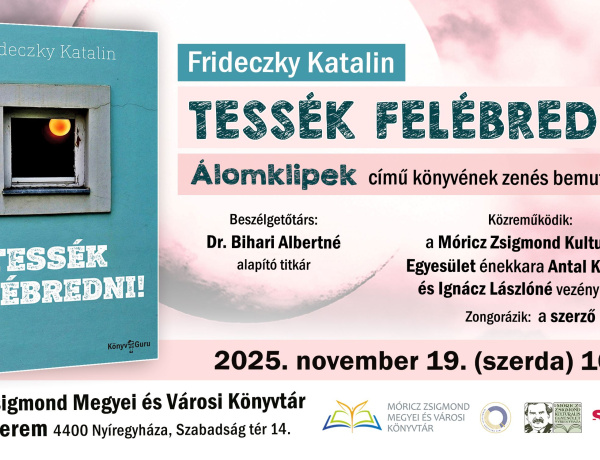 Álomklippek – különleges zenés könyvbemutatóra készül a Móricz Zsigmond Megyei és Városi Könyvtár