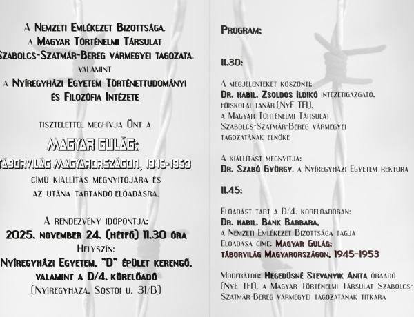 Magyar Gulág Nyíregyházán – hétfőn nyílik a megrázó történelmi kiállítás!