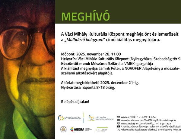 Hologramkiállítás nyílik a Nobel-díjas Gábor Dénes tiszteletére a VMKK-ban