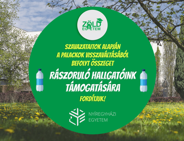 PET-palackokból segítség: a Nyíregyházi Egyetemi közössége a rászoruló diákokat támogatja