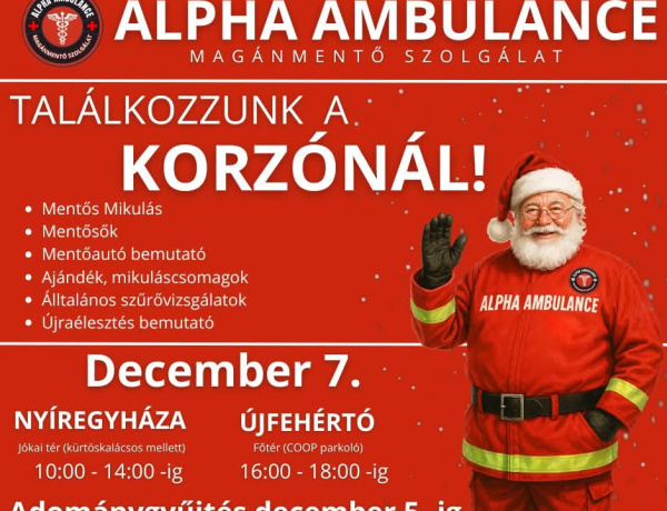 Különleges Mentős Mikulás várja a nyíregyháziakat vasárnap