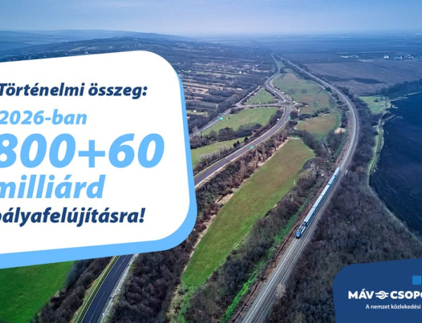 Hatalmas összeg: jövőre 800+60 milliárd forint jut vasúti pályafelújításra! 