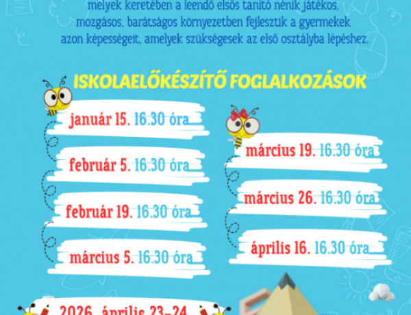 Iskolaelőkészítő foglalkozásokra várja a nagycsoportos óvodásokat a Bem József Általános Iskola
