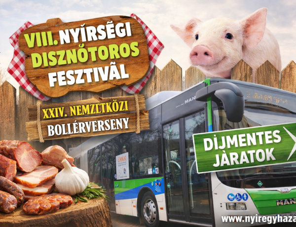 Ingyenes belépéssel és díjmentes buszjáratokkal vár a VIII. Nyírségi Disznótoros Fesztivál