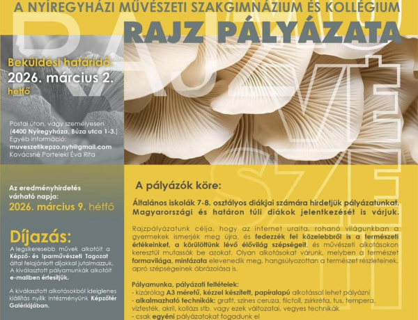 Macro Natura – rajzpályázatot hirdet a Nyíregyházi Művészeti Szakgimnázium és Kollégium