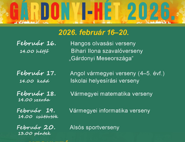 Gárdonyi-hét - öt nap  a tehetség, a tudás és a közösség jegyében Nyíregyházán