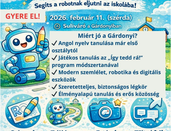 Suliváró a Gárdonyiban – Robotküldetés óvodásoknak