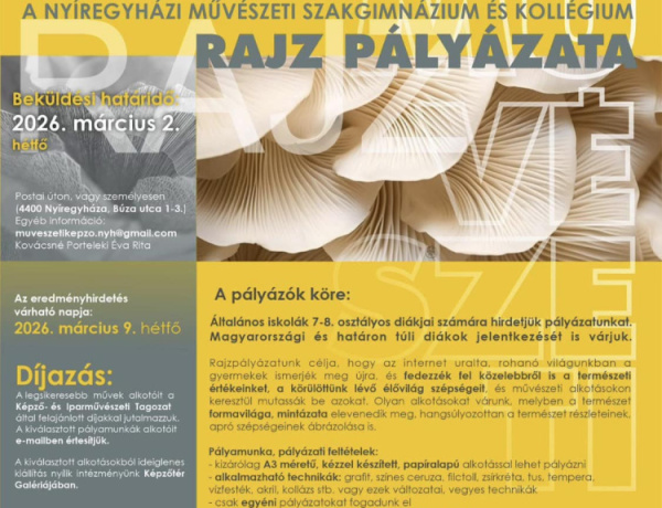 Képző Macro Natura – rajzpályázatot hirdet a Nyíregyházi Művészeti Szakgimnázium