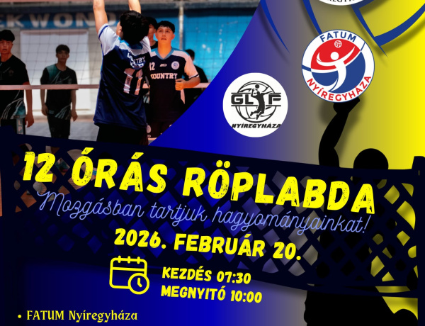 Tizenkét órán át pattog a labda Nyíregyházán – röplabdamaratont rendeznek az Árok utcai iskolában