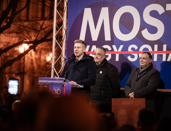 Nyíregyházán tartott gyűlést Magyar Péter kedd este