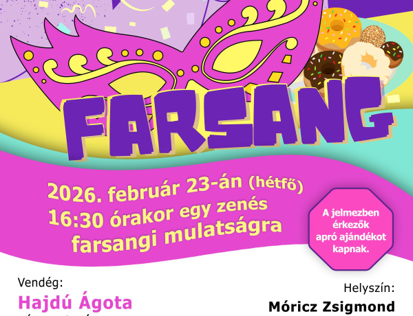 Farsangi zenés mulatságra várják a gyerekeket a Cseperedő Meseklubban