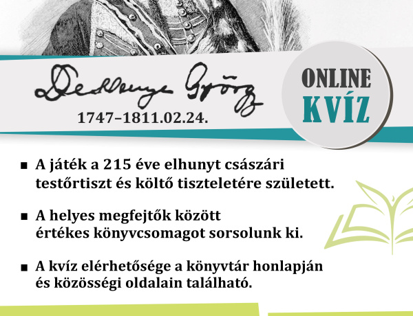 Online kvízzel tisztelegnek Bessenyei György emléke előtt