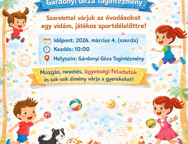 Minden ovis bajnok lehet – OVI OLIMPIA 2026-ot rendez a Gárdonyi Tagintézmény