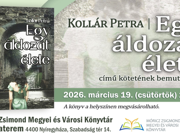 Új kötet a könyvtárban – Kollár Petra érkezik a kamaraterembe