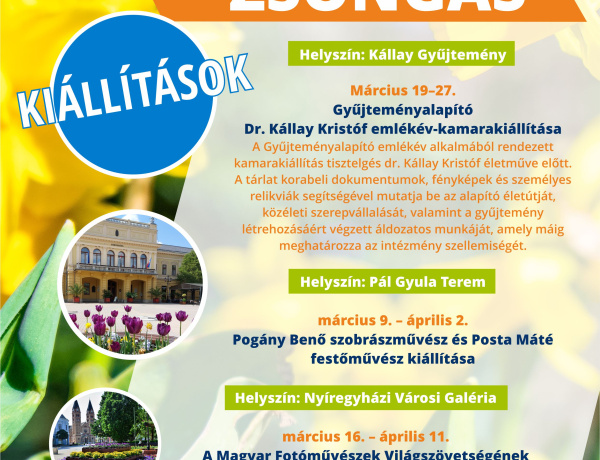 A Tavaszi Zsongás kiállításai több helyszínen várják az érdeklődőket