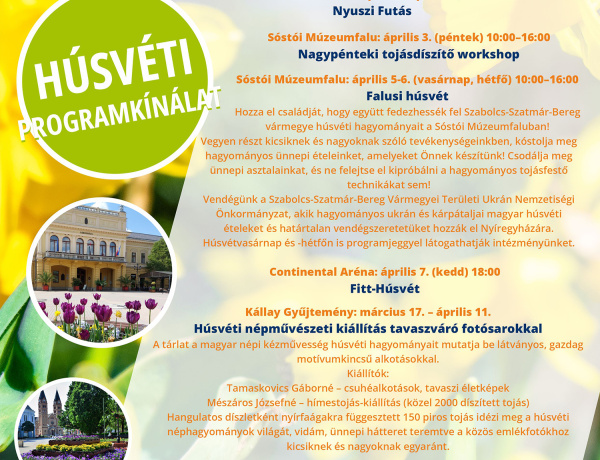 Nyíregyháza Önkormányzata húsvéti programkínálattal bővíti a Tavaszi Zsongást