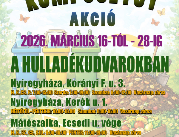 Komposztot adnak a leadott hulladékért Nyíregyházán