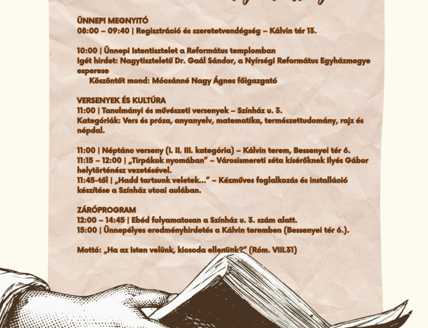 Közel 300 diák érkezik Nyíregyházára – országos református iskolai találkozót rendeznek a Jókai-iskolában