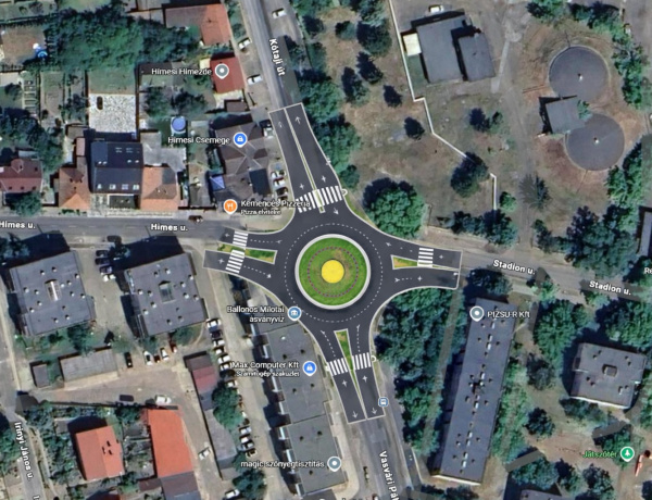 Hétfőn kezdődik a régóta várt körforgalom építése a Stadion utca és a Kótaji út kereszteződésében